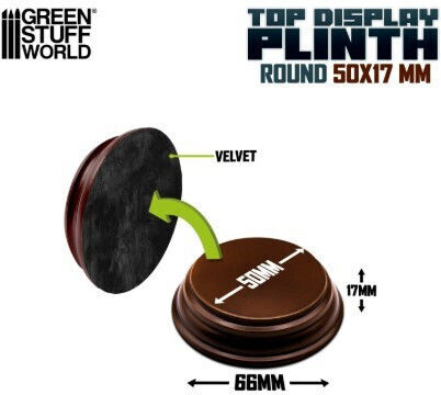 Green Stuff World Round Wood Display Base 5 X 5 Cm Hazelnut