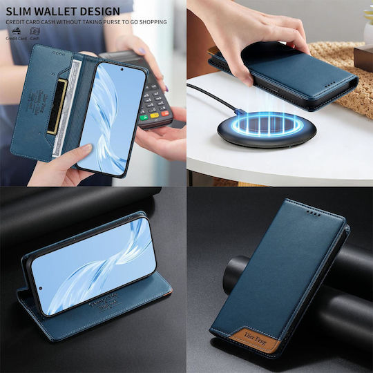 Dierfeng Wallet Leather Silicone Blue (Poco X8 Pro)