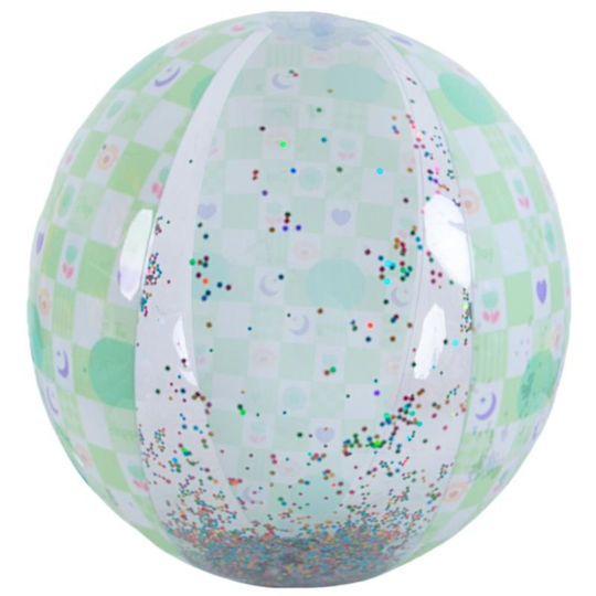 Inflatable Beach Ball 50cm Glitter Green 53197 Green