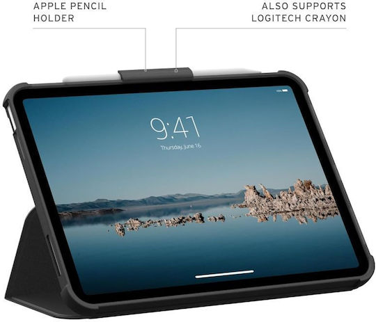 UAG Plyo Back Cover Περιστρεφόμενη Ανθεκτική Μαύρη (Apple Ipad 11 (a16) & Ipad 10.9 (2025/22 - 11/10th Gen))