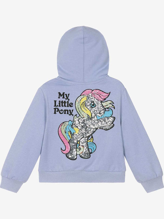 Kids Sweatshirt Cardigan with Purple Hood
