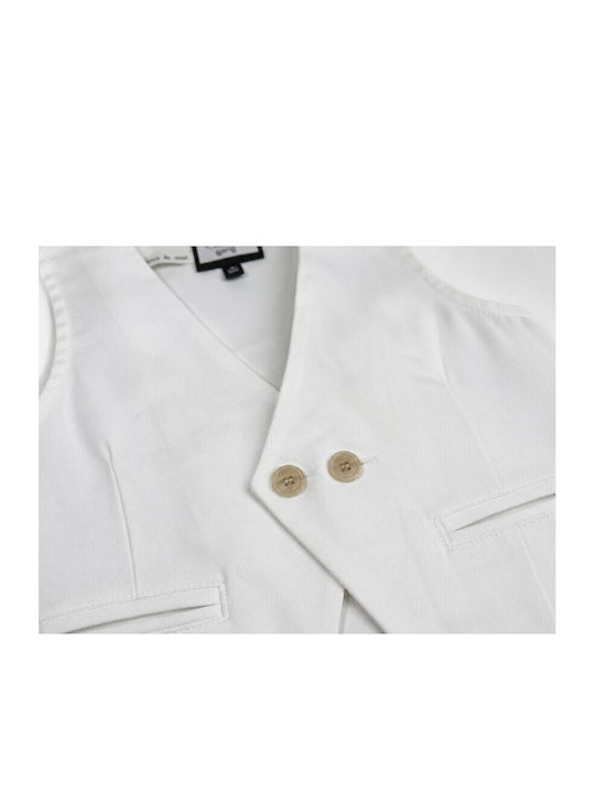 Kids White Vest