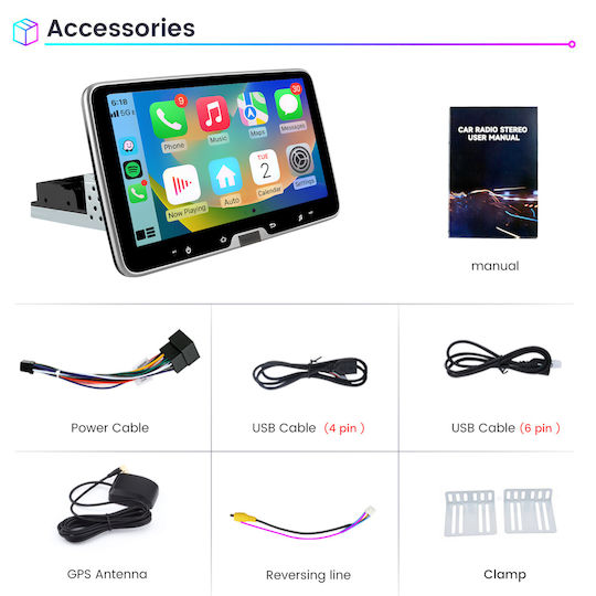 Junsun Ραδιόφωνο Αυτοκινήτου 1 DIN (Bluetooth/USB)