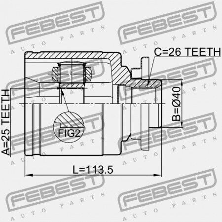 Αριστερός Εσωτερικός Σύνδεσμος Mazda Bt-50 Un 2006-2008 Eu Md24-25-60x
