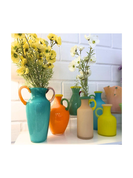 Art et Lumiere Decorative Vase Glass Turquoise 23x32cm