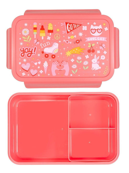 A Little Lovely Company Fun School Set Pink 19 x 10 x 32cm + Lunch Container