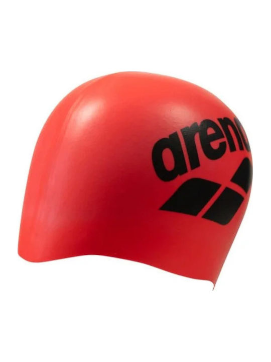 Arena Big Logo Swim Cap Bright Coral Asphalt 009276204 Orange