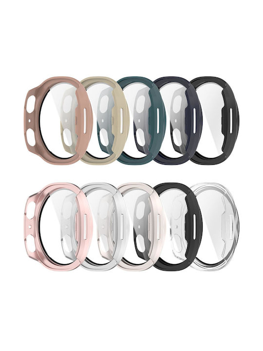 Kunststoff mit gehärtetem Glas Tragbare Hülle in Rosa Farbe für Samsung Galaxy Watch 8 40mm