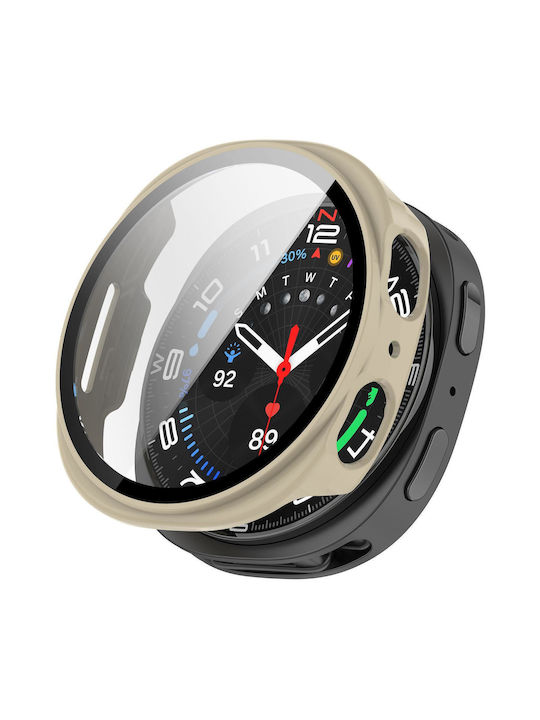 Πλαστική Θήκη με Τζαμάκι σε Λευκό χρώμα για Samsung Galaxy Watch 8 40mm Πλαστική Θήκη με Τζαμάκι σε Λευκό χρώμα για Samsung Galaxy Watch 8 40mm