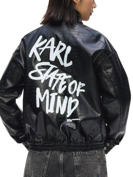 Karl Lagerfeld Μπουφάν Bomber Μαυρο