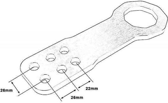 Предна част на тегличен кука Tow Hook Front