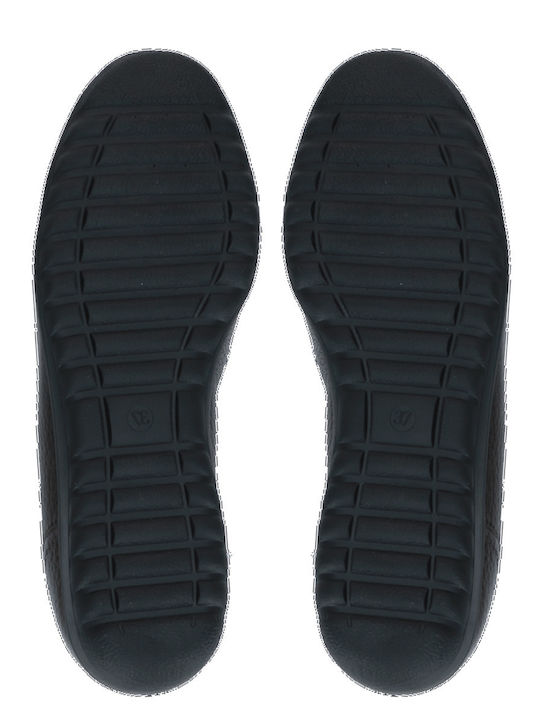 Leder Damen Mokassins in Schwarz Farbe