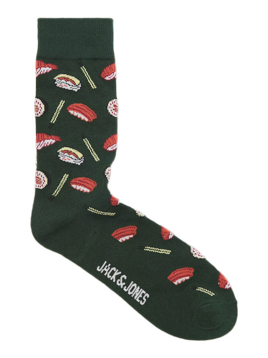 Jack & Jones Șosete bărbătești Monocrome Pine Grove/black Sk 3Pack