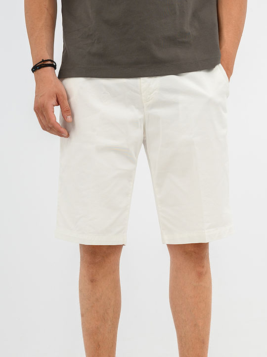 Fourten Industry Ανδρική Βερμούδα Chino White