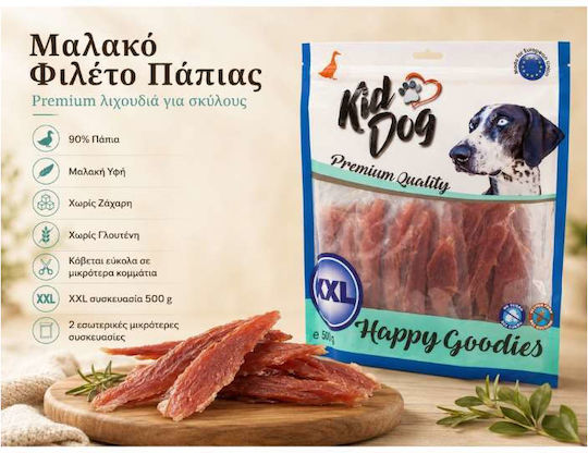 KidDog Recompensă Pentru Câini Rase Mari Fără Gluten Cu Rață Și Carne 500gr