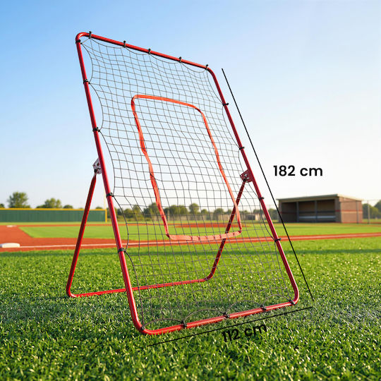Sportnow Φορητό Δίχτυ Ανάκρουσης Baseball 4 Ρυθμιζόμενες Γωνίες A62-050v00rd