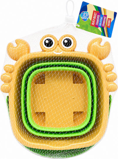Eddy Toys Folding Beach Bucket Crab 24x18.5cm