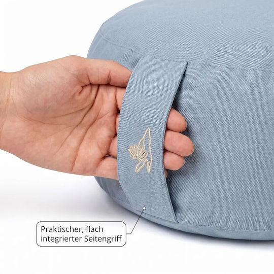 Pernă De Meditație Meditation Cushion Albastru Deschis Bumbac Organic 33x17cm