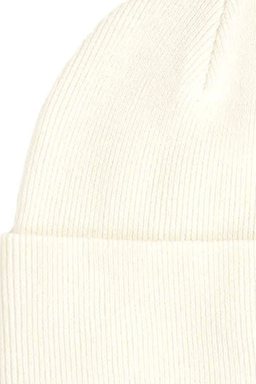Beanie Damen Mütze Gestrickt in Ecru Farbe