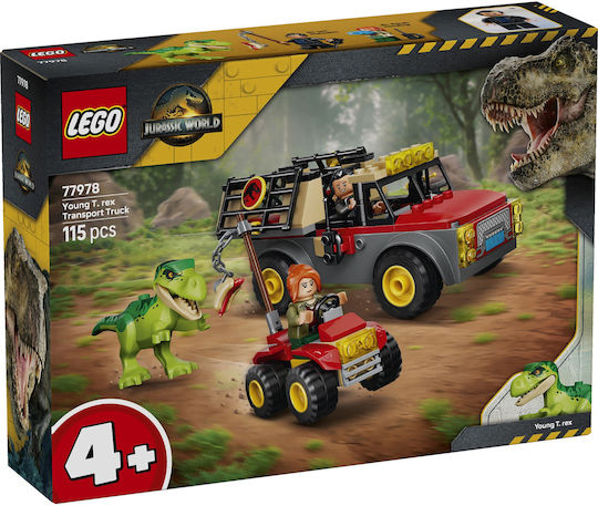 LEGO Jurassic World Young T-rex Transport Truck за 4+ Години 115 бр