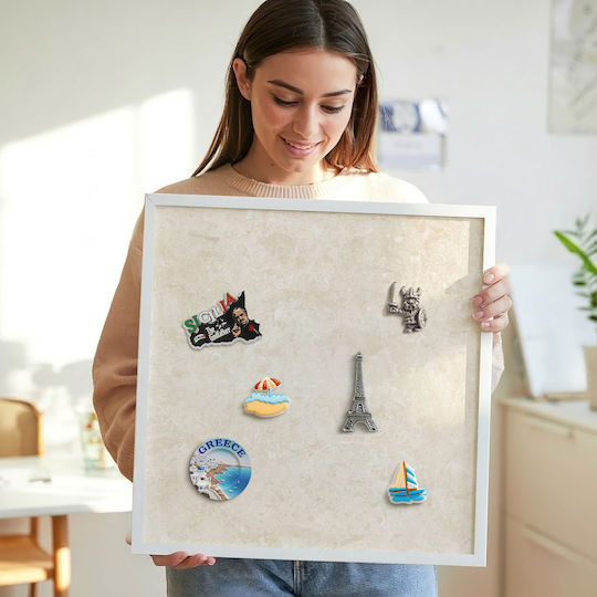 Tulup Panou Magnetic Cremova Eleganță 60x40 Cm