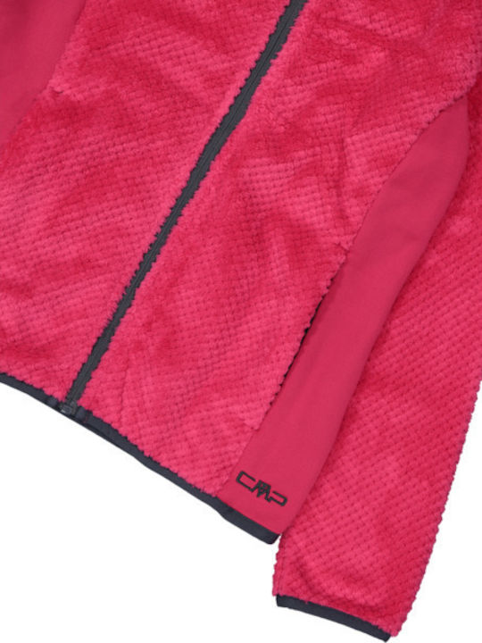 Kinder-Strickjacke Vlies mit Kapuzen Carminio Highloft