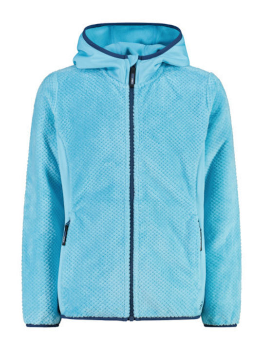 Kinder-Strickjacke Fleece mit Kapuzen Topazio Highloft