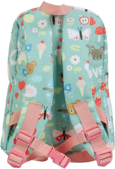 A Little Lovely Company Joy School Lunch Bag Handheld Green 23.5x10x30cm