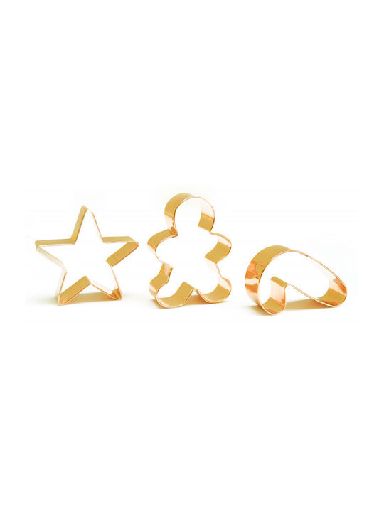 Scrap Cooking Set of Christmas Wooden Star Cookie Cutters 3 Pieces
