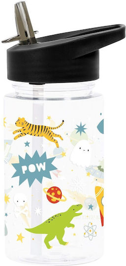 A Little Lovely Company Galaxy Kids Plastic Black Water Bottle