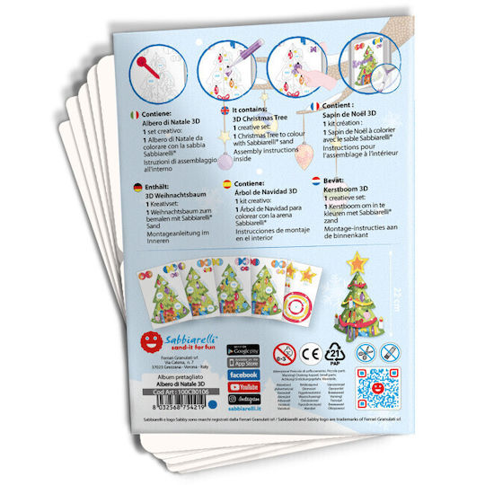 Sabbiarelli 3D Christmas Tree Painting Marble Powder 8+