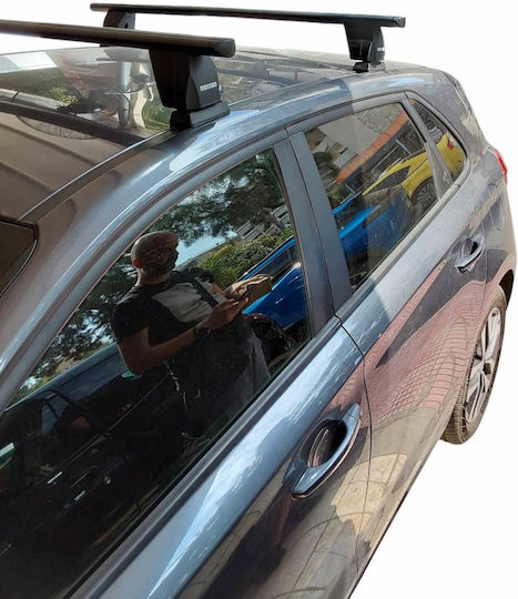 Menabo Car Roof Bars Roof Box Menabo Delta Black Locks Hyundai I30 2016+ 3d/5d 2 Pieces Mb.hi30.13