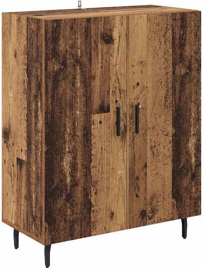 Bookcases Highboard Old Wood (2 Pieces) 69.5x32.5x180 cm