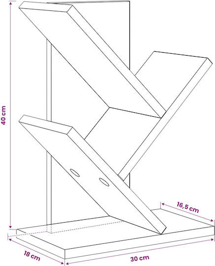 Bibliotecă Din Lemn Prelucrat 30x18x40 cm