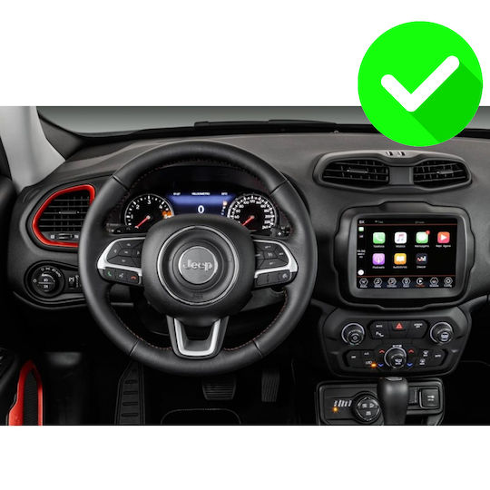 Carmedia Ηχοσύστημα Αυτοκινήτου για Jeep Renegade 2014 (Bluetooth/USB/WiFi/GPS/Apple-Carplay/Android-Auto) με Οθόνη Αφής 12.3"