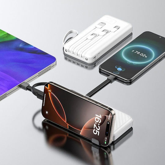 Wozinsky W11 Външна батерия 10000mAh 10W Бяла