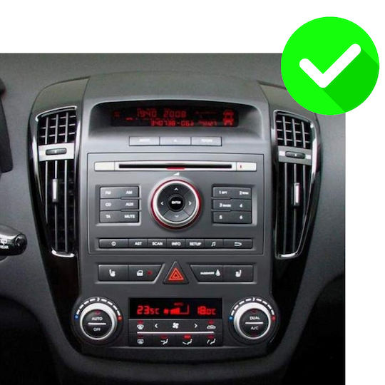 Carmedia Ηχοσύστημα Αυτοκινήτου για Kia Ceed 2009-2012 (Bluetooth/USB/WiFi/GPS/Apple-Carplay/Android-Auto) με Οθόνη Αφής 12.3"