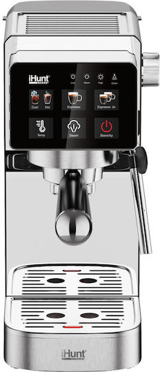 iHunt Μηχανή Espresso 1350W Πίεσης 19bar Γκρι