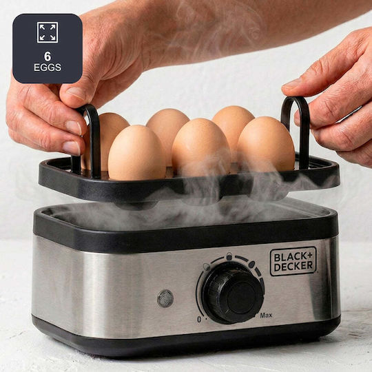 Black & Decker Βραστήρας Αυγών 400W Μαύρος