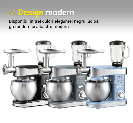 KB Elements Mixer Planetar 2000W Cu Bol Din Inox 7.5lt Gri