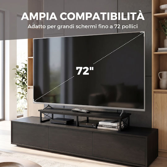 HomCom Βάση Γραφείου για 2 Οθόνες έως 72" (923-061V00BK)