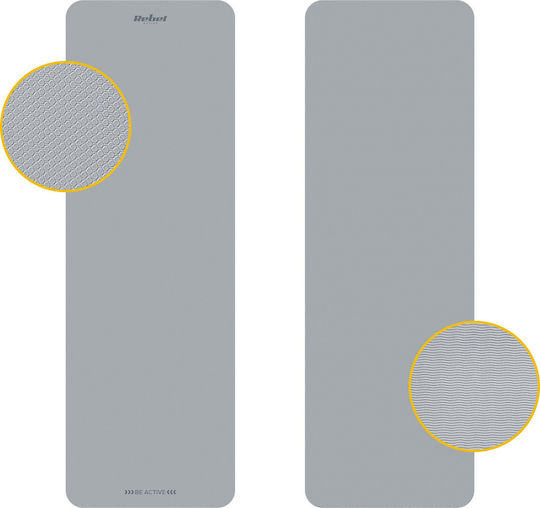 Rebel Active Στρώμα Γυμναστικής Yoga Γκρι (183x61cm)