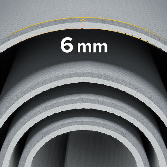 Rebel Active Yoga Exercise Mat Grey (183x61cm)
