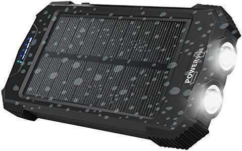 PowerPlus Соларна външна батерия 10000mAh 1.2W Черна