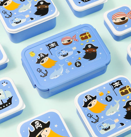 A Little Lovely Company 0.45L Light Blue Kids' Food Containers 30 x 23.5 x 10cm