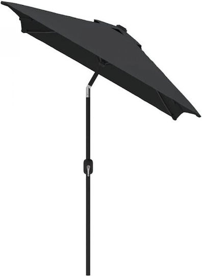 Umbrelă Profesională Rotundă din Aluminiu Gri Φ2m