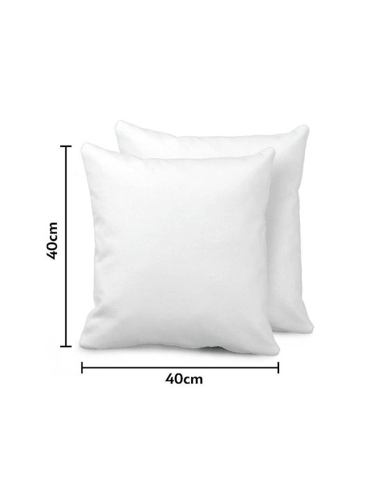 Koupakoupa Koupakoupa Sofa Cushion Bubu & Dudu Better Together White 40x40cm