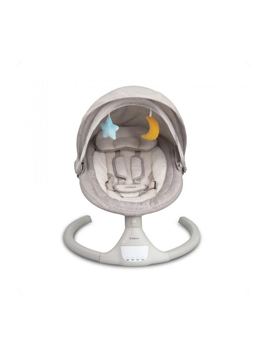 Kidnort Balansoar Electric Pentru Bebelusi Cu Muzica Gri Pentru Copil Pana La 9kg