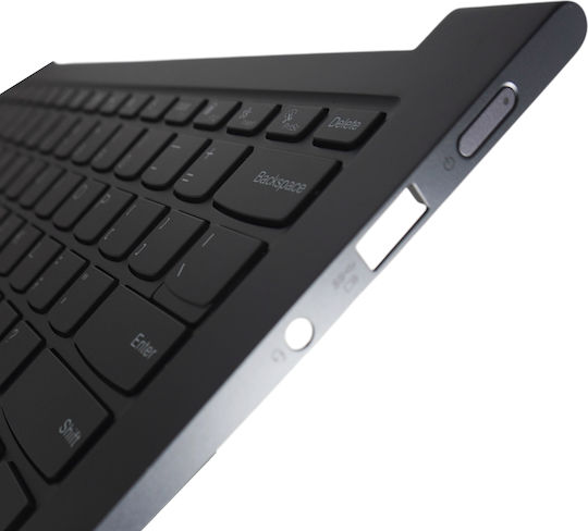 Лаптоп Клавиатура Keyboard Palmrest Lenovo Ideapad Slim 7 Pro-14ihu5 82qt 5cb1d67055 5cb1c19261 US Задно Осветяване Сив КОД.41563uspalmblgray