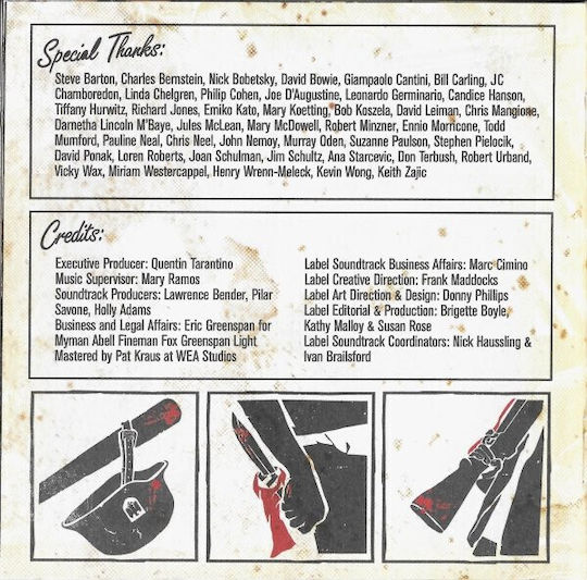 Various Quentin Tarantino's Inglourious Basterds Motion Picture Soundtrack Cd